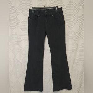 Ann Taylor Loft Curvy Flare Black Jeans Size 26/2